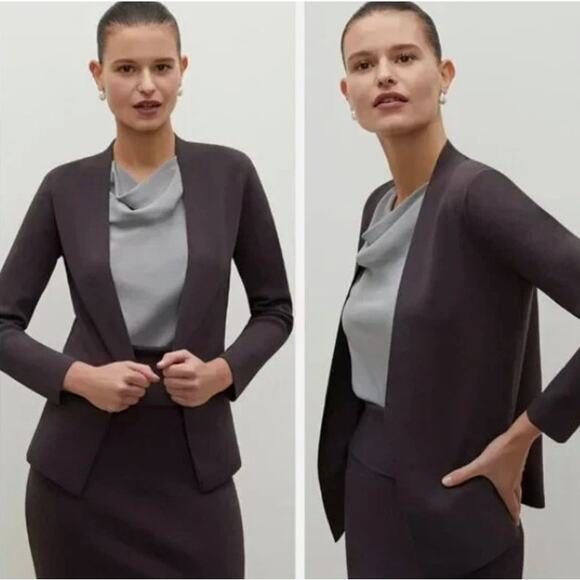 MM. LaFleur Charcoal Gray The Woolf Long Sleeve Knit Jardigan Size M - Picture 1 of 6